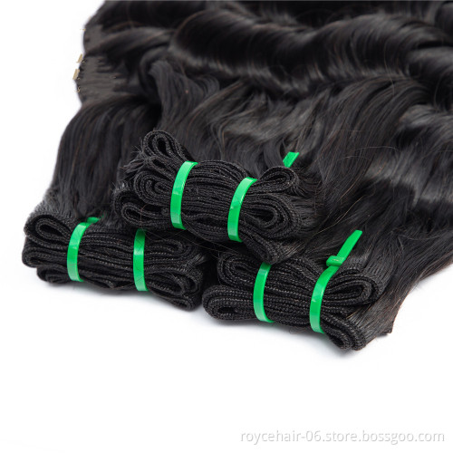 Royce Wholesale High Grade Virgin Brazilian Cuticle Aligned Ocean Wave Super  Double Drawn Hair Extensions